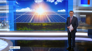 RTE news presenting solar energy