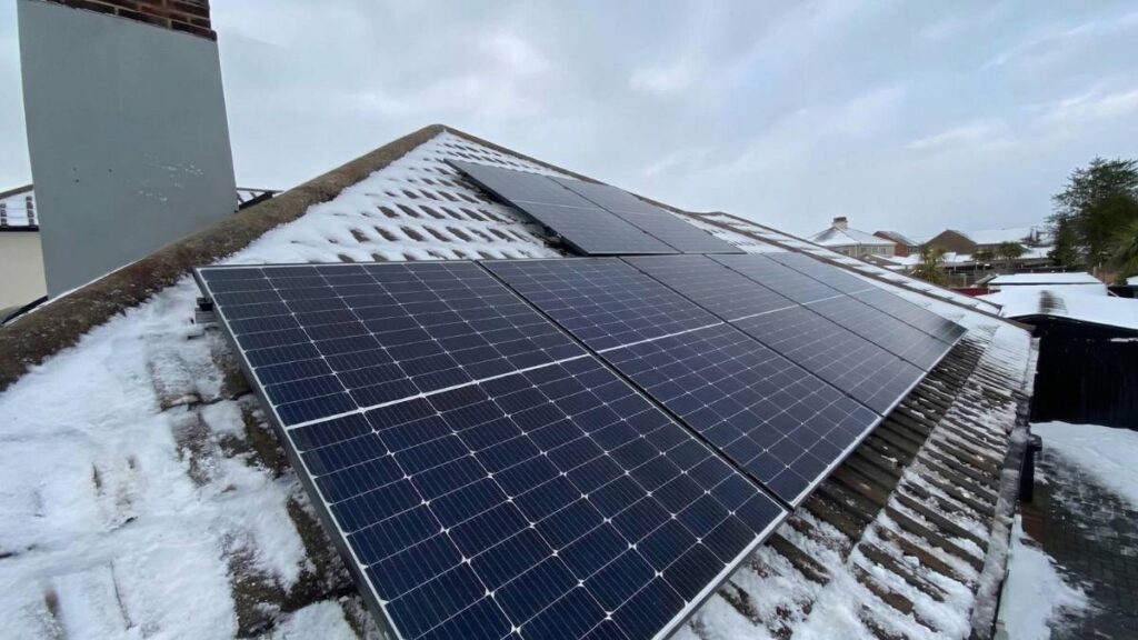 solar panels on top of a snowy roof | Do Solar Panels Work in the Northwest of Ireland? Yes, Here's the Proof