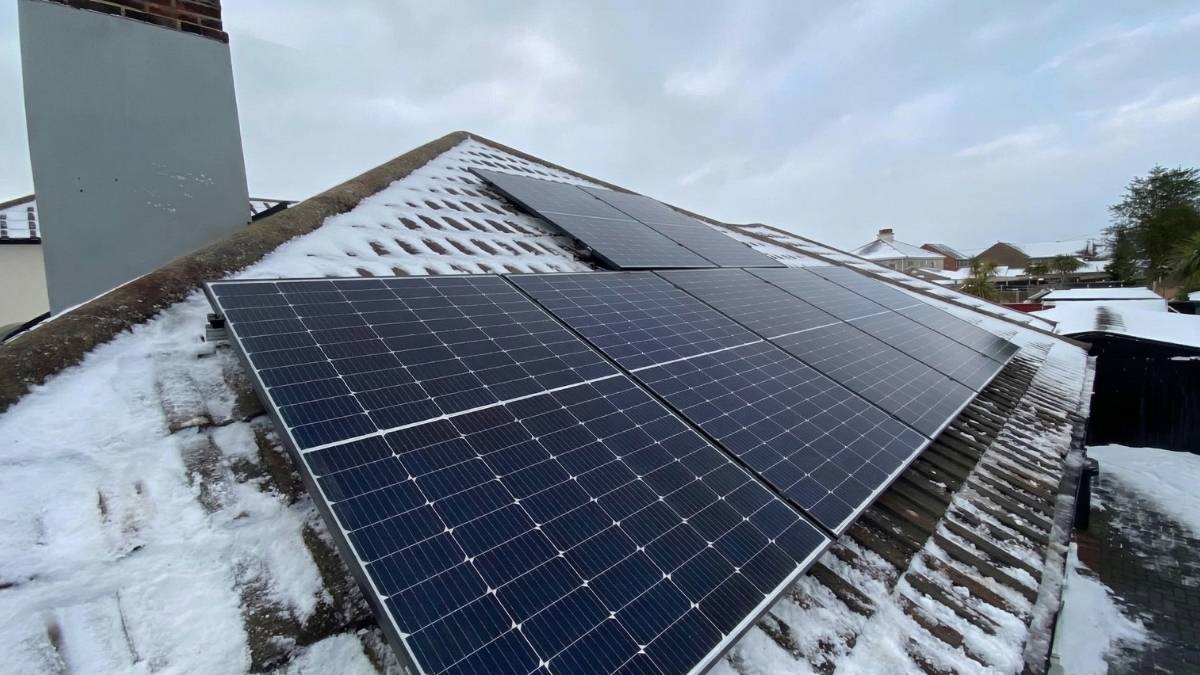 solar panels on top of a snowy roof | Do Solar Panels Work in the Northwest of Ireland? Yes, Here's the Proof
